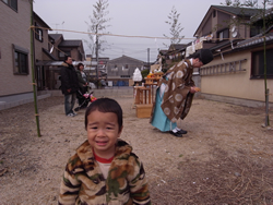 地鎮祭～重機搬入